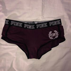 VICTORIA's SECREt PINK BURGUNDY BOOTY SHORTS
